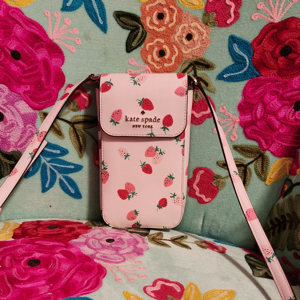 Kate Spade Strawberry North South Cross Body| wild strawberry